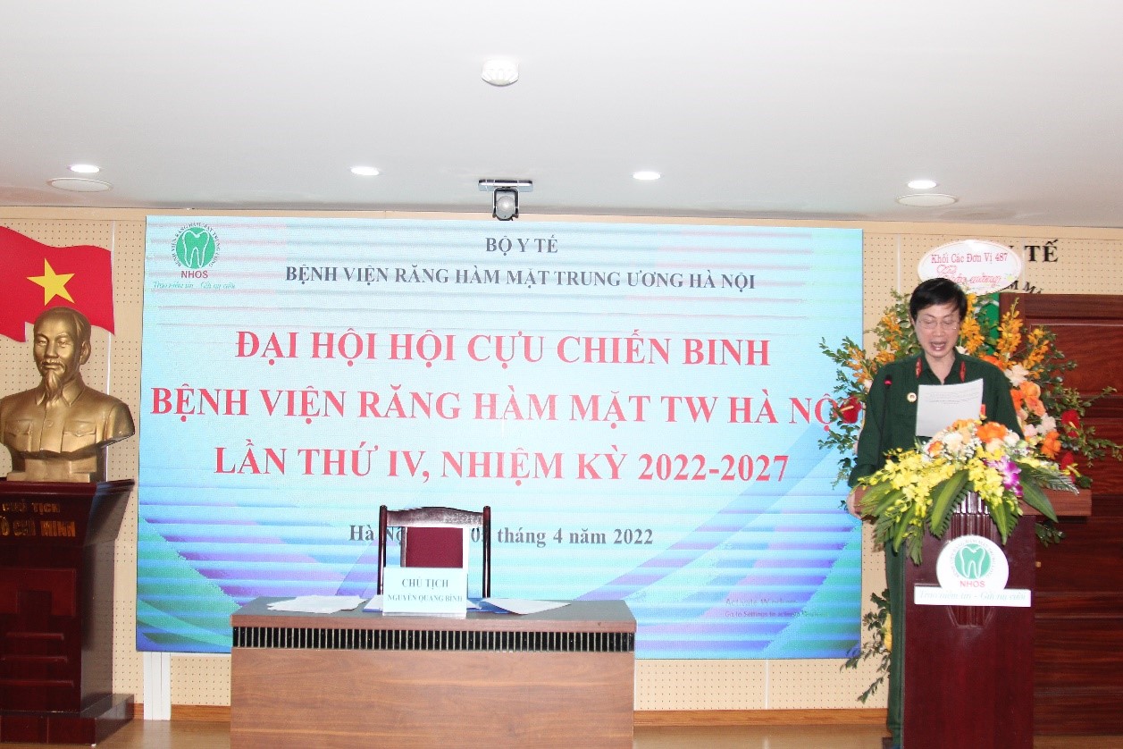 ĐẠI HỘI HỘI CỰU CHIẾN BINH BỆNH VIỆN RĂNG HÀM MẶT TRUNG ƯƠNG HÀ NỘI LẦN THỨ IV, NHIỆM KỲ 2022-2027